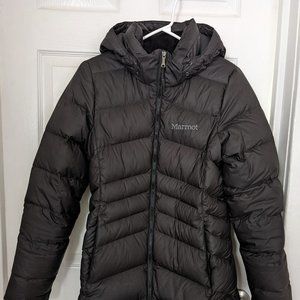 Marmot Montreal 700-Fill Down Coat with Hood - Black - Size Small